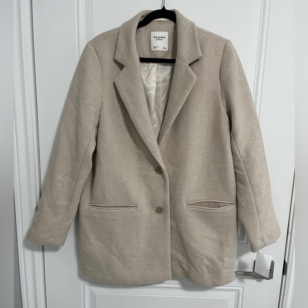 Abercrombie & Fitch Women’s Heavy Wool Blended Blazer Coat - Size L
